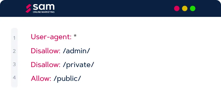 Robots.txt voorbeeld bestand