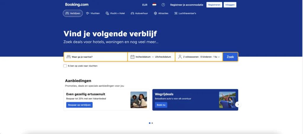 Booking.com betalingen Stripe