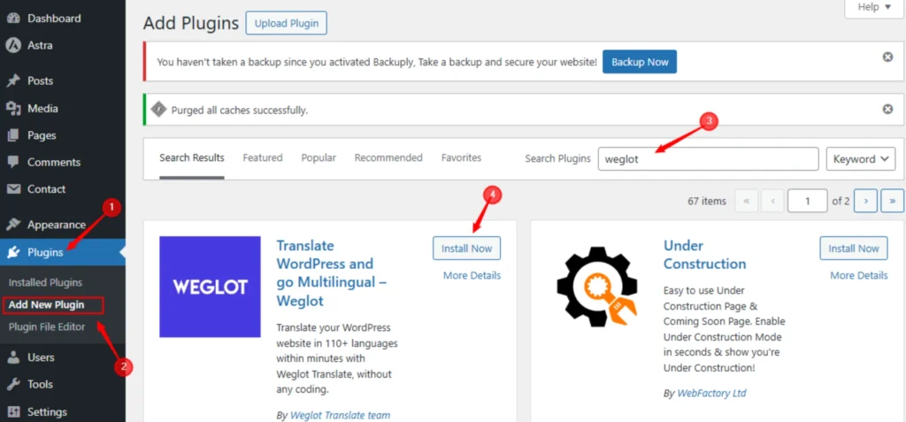 Weglot in WordPress