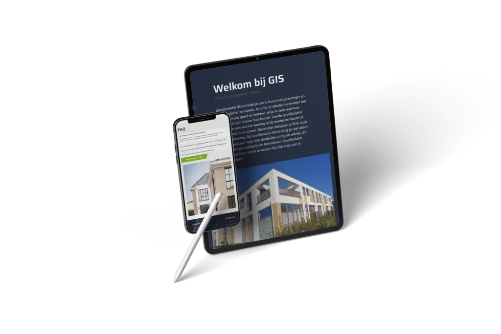 Gevelisolatie telefoon en tablet