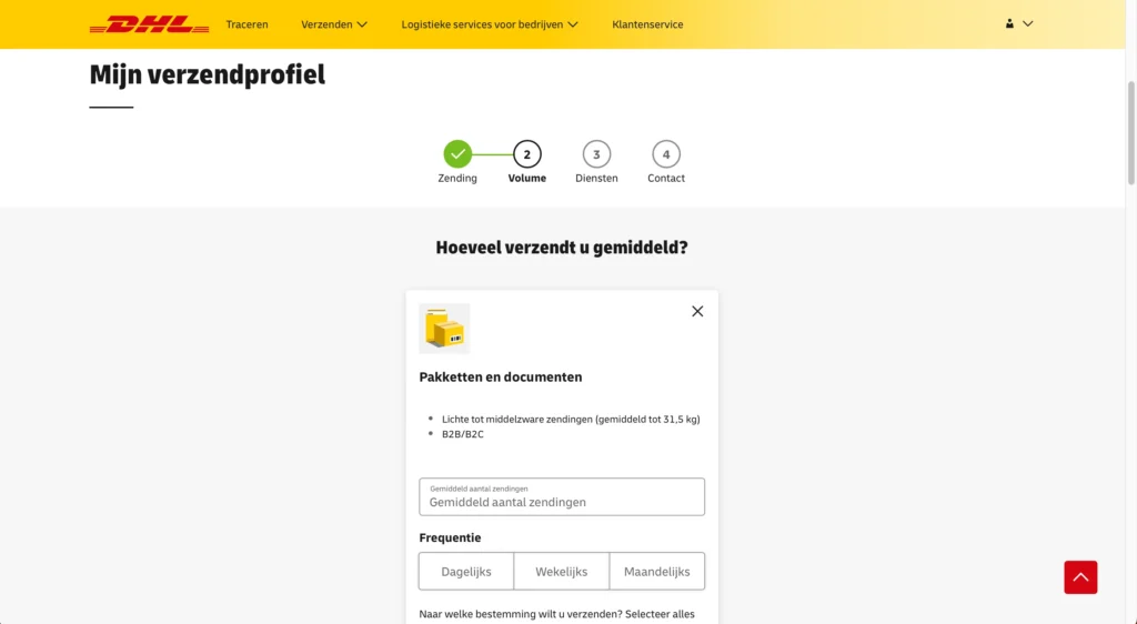 DHL zakelijk koppeling