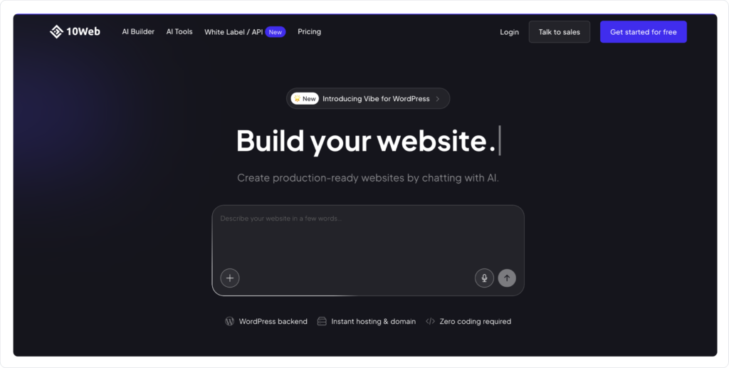 Voobeeld website builder 10 web